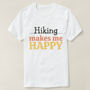 Wandelen Maakt Me Gelukkig Citaat Levendig Moderne T-shirt
