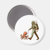 Wandelen met de octopus magneet (Voorkant / Achterkant)