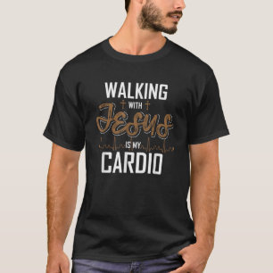 Wandelen met Jezus is mijn cardio Christelijke cad T-shirt