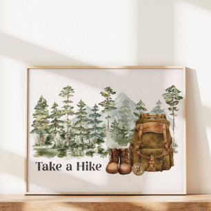 Wandelen naar berg Outdoor Quote  Poster