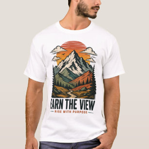 Wandelen Natuur Outdoor Motivatie Kunst T-shirt