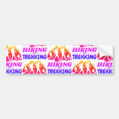 Wandelen of Trekken Bumpersticker (Voorkant)
