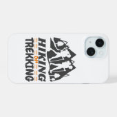 Wandelen of Trekken iPhone 15 Hoesje (Achterkant horizontaal)