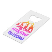 Wandelen of Trekken Kredietkaart Flessenopener (Achterkant Gekanteld)