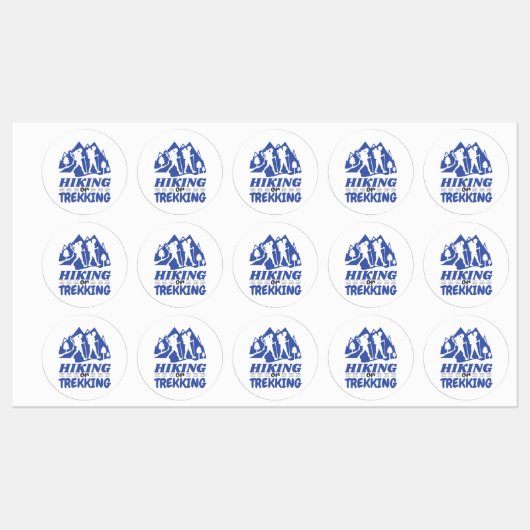 Wandelen of Trekken Labels (Vel)