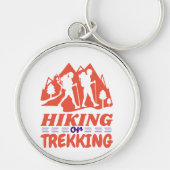 Wandelen of Trekken Sleutelhanger (Voorkant)