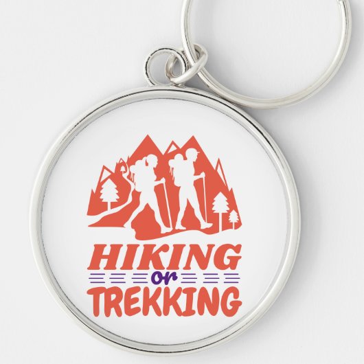 Wandelen of Trekken Sleutelhanger (Voorkant)