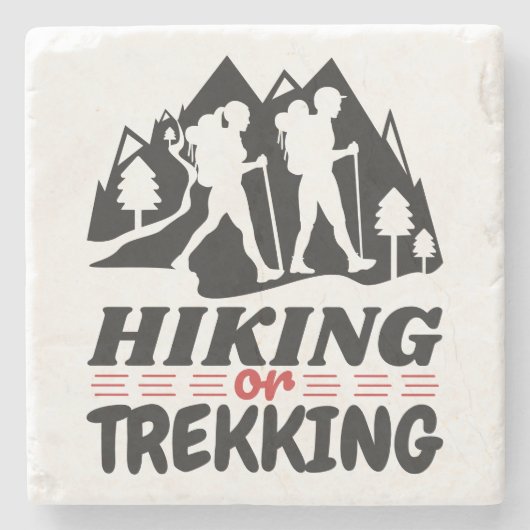 Wandelen of Trekken Stenen Onderzetter (Voorkant)