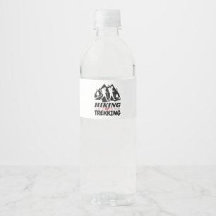 Wandelen of Trekken Waterfles Etiket