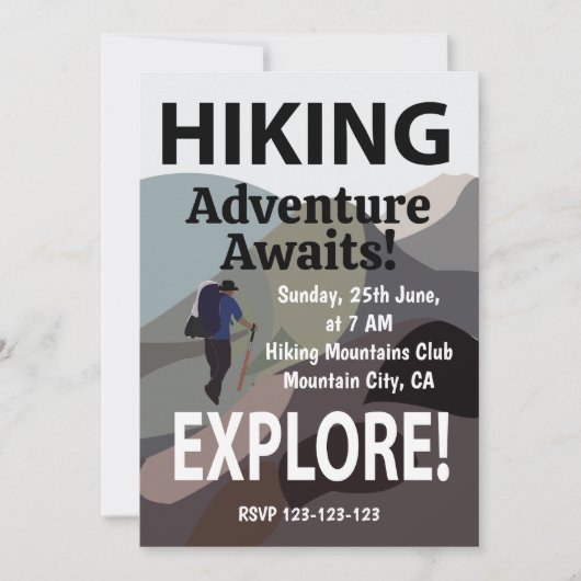 Wandelen Ontdek bergen Avontuur Wandelliefhebbers Kaart (Voorkant)