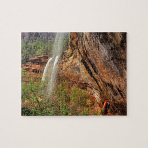 Wandelen over het Emerald Pools Trail in Zion Nati Legpuzzel