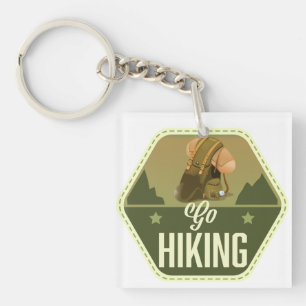 Wandelen Patch Sleutelhanger