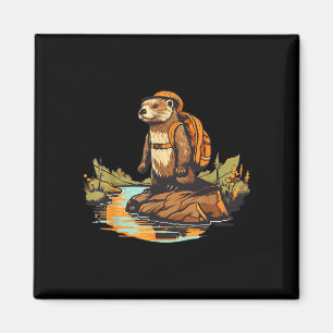 Wandelen rivierotter backpacken buiten dier magneet