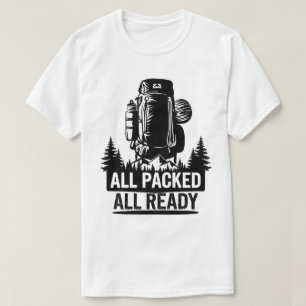 Wandelen Rugzak Avontuur Grafisch Buiten T-shirt