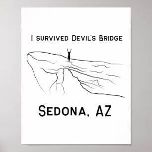 Wandelen Sedona Ik overleefde Devil's Bridge Wande Poster