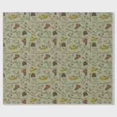 Wandelen Trekking Backpacken Patroon Cadeaupapier (Vlak)