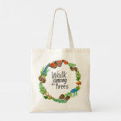 Wandelen tussen de bomen tote bag (Achterkant)