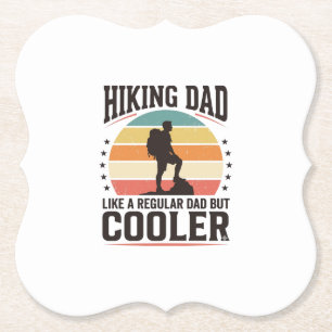 Wandelen Vader Vintage Koeler T-shirt Ontwerp_1 Kartonnen Onderzetters