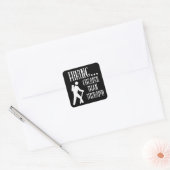 Wandelend, goedkoper dan therapie vierkante sticker (Envelop)