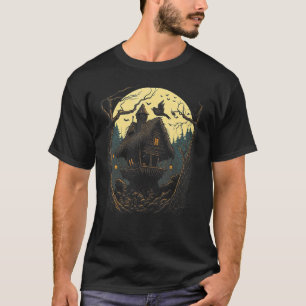Wandelend Huis op Kippenpoten Slavische folklore T-shirt