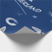 Wandelend in een winter wonderland inpakpapier (Hoek)