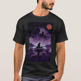 wandelend in spookmeer oorspronkelijke kunst t-shirt