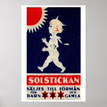 Wandelend Kind - Zweden - Matchbox Print