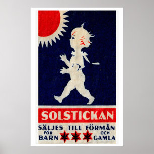 Wandelend Kind - Zweden - Matchbox Print