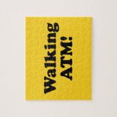 Wandelende geldautomaat. legpuzzel (Verticaal)