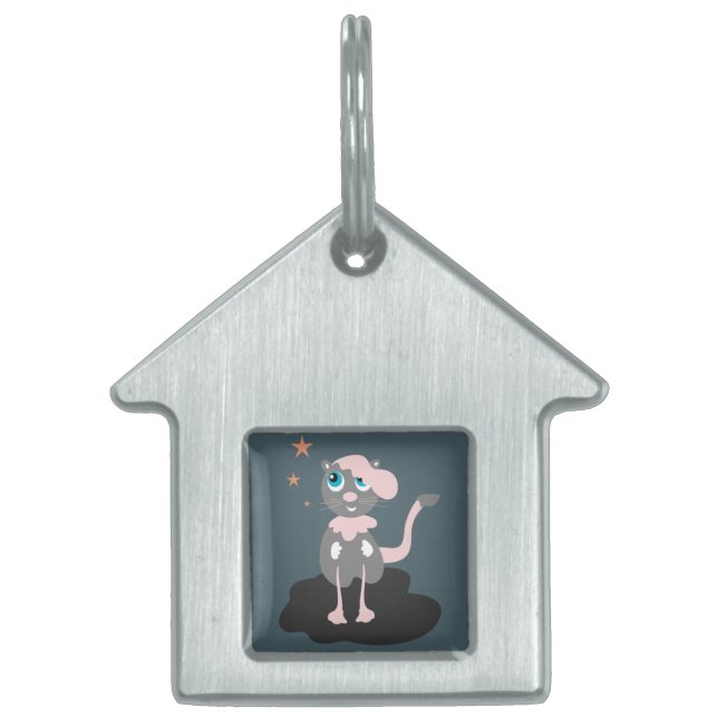 Wandelende Kat Huisdierlabel Huisdieren Naamplaatje (Voorkant)