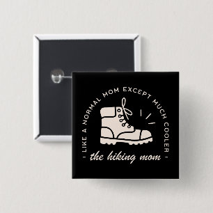 Wandelende moeder wandelaar de beste mama grappig vierkante button 5,1 cm