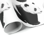 Wandelende Panda Kunst Weihnachts Inpakpapier (Rol Hoek)