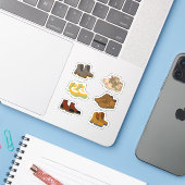 Wandelende Stickers (Laptop met iPhone)