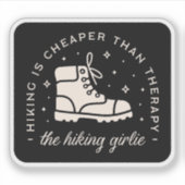 Wandelende wandelaar meisje grappige citaten hekse sticker (Voorkant)