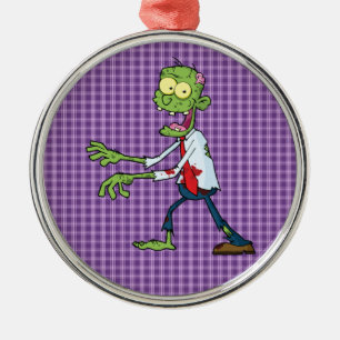 wandelende zombie metalen ornament