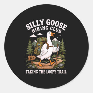 Wandelgans Funny hiker humor hike mannen vrouwen Ronde Sticker