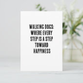 Wandelhonden: waar elke stap een stap in de richti bedankkaart (Staand voorkant)