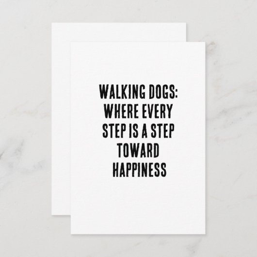 Wandelhonden: waar elke stap een stap in de richti bedankkaart (Voorkant / Achterkant)