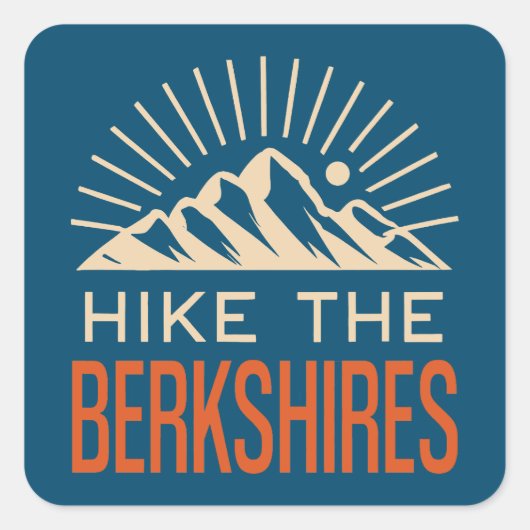 Wandeling De Berkshires Massachusetts Sunburst Vierkante Sticker (Voorkant)