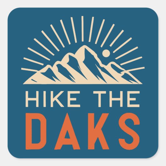 Wandeling De Daks Sunburst Vierkante Sticker (Voorkant)