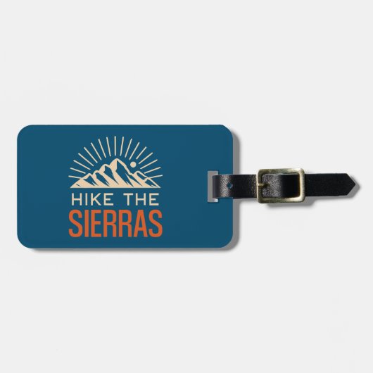 Wandeling door de Sierra's California Sunburst Bagagelabel (Voorkant horizontaal)