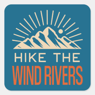 Wandeling door de Sunburst Wind Rivers Vierkante Sticker