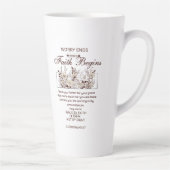 Wandeling door geloof 2 Korintiërs Bloemengeschrif Latte Mok (Rechts)