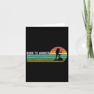 wandeling geboren op Wander Retro Sunset Silhoue Kaart