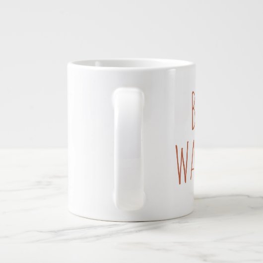 "Wandeling in de Bossen" Eenvoudige moderne boerde Extra Grote Beker (Achterkant)