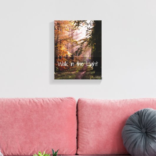 Wandeling in de Lichte Bijbel Verse Canvas Afdruk (Insitu (Woonkamer))