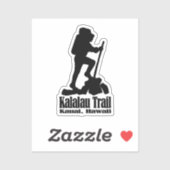 Wandeling - Kalalau Trail - Kauai, Hawaï - Sticker (Vel)