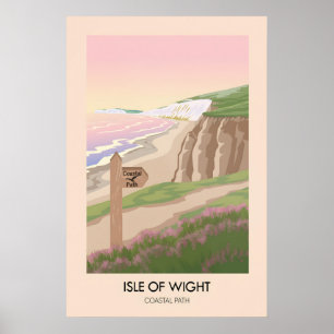 Wandeling langs het Kustpad van Isle of Wight Reis Poster