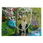 Wandeling met Christus grote geschenk tas Large Cadeautasje (Achterkant)