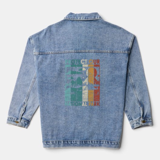 Wandelkamp Bescherm ons Nationaal Park Denim Jacket (Achterkant)